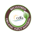 California Department of Food and Agriculture CDFA certified organic seal, verifying NuVia bio fertilizers meet organic standards.