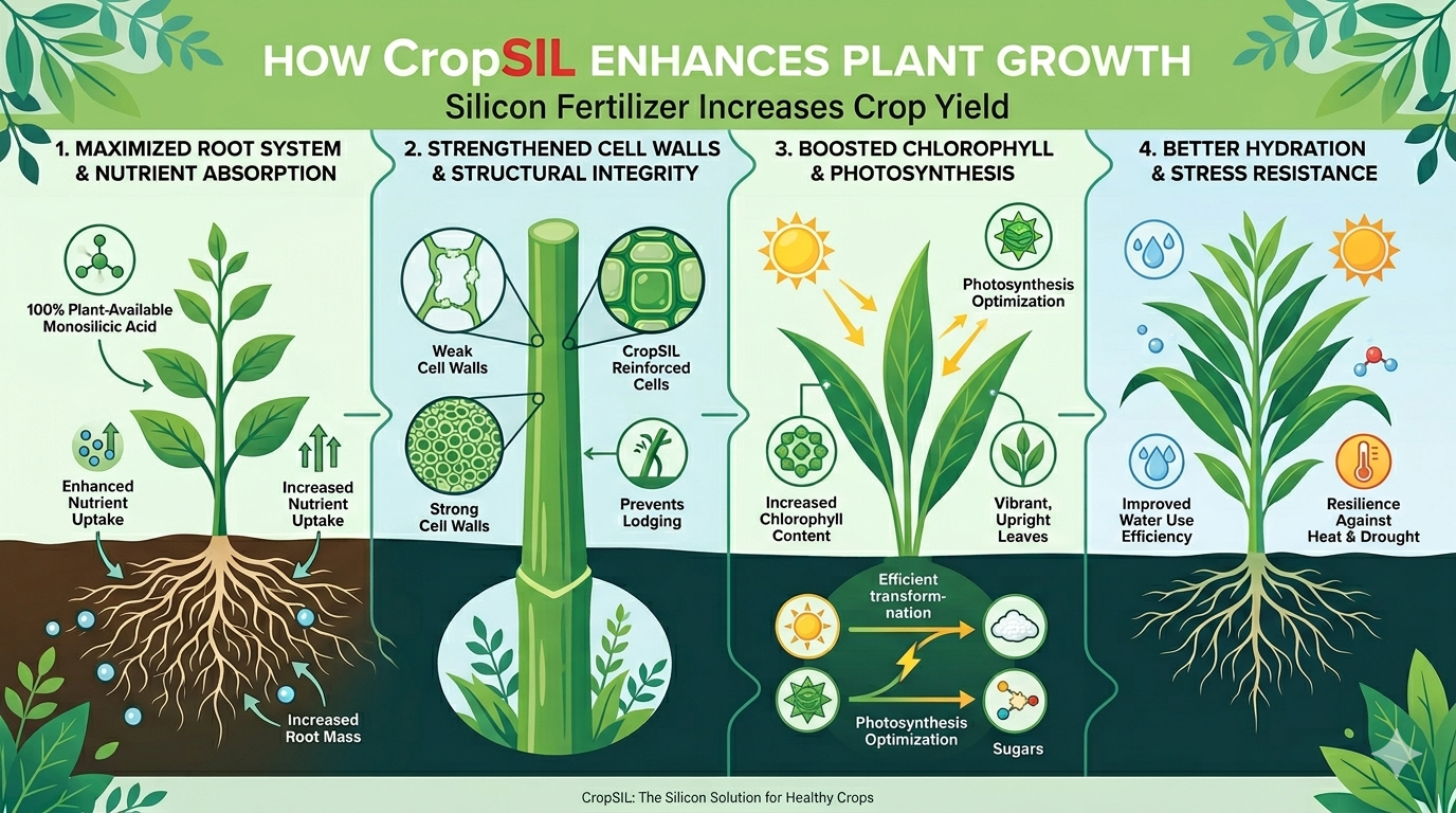 How CropSIL silicon fertilizer increases crop yield