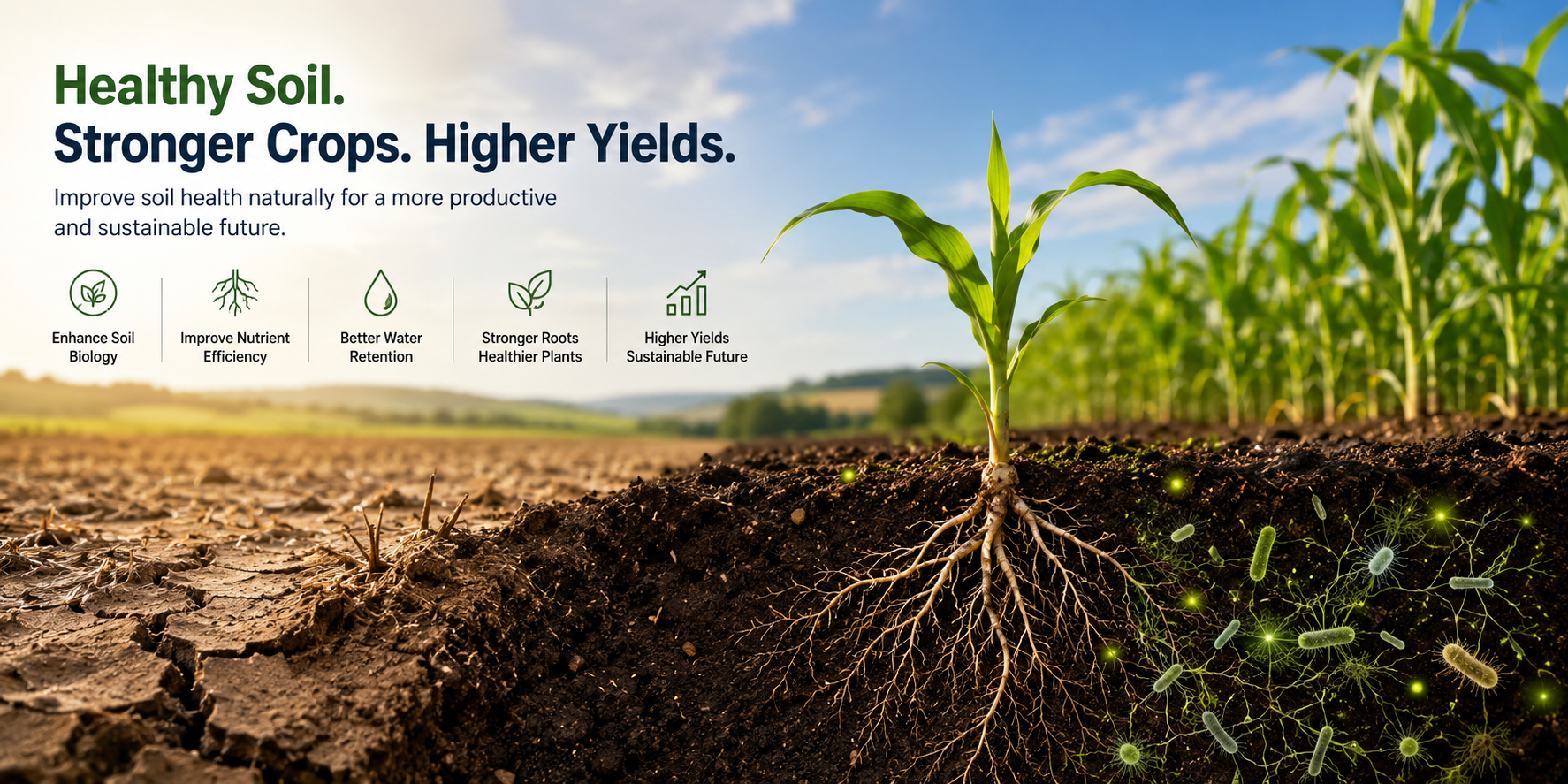 improve soil health for higher crop yield