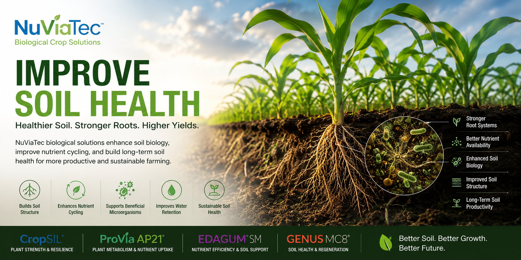 improve soil health with Nuviatec biological solutions