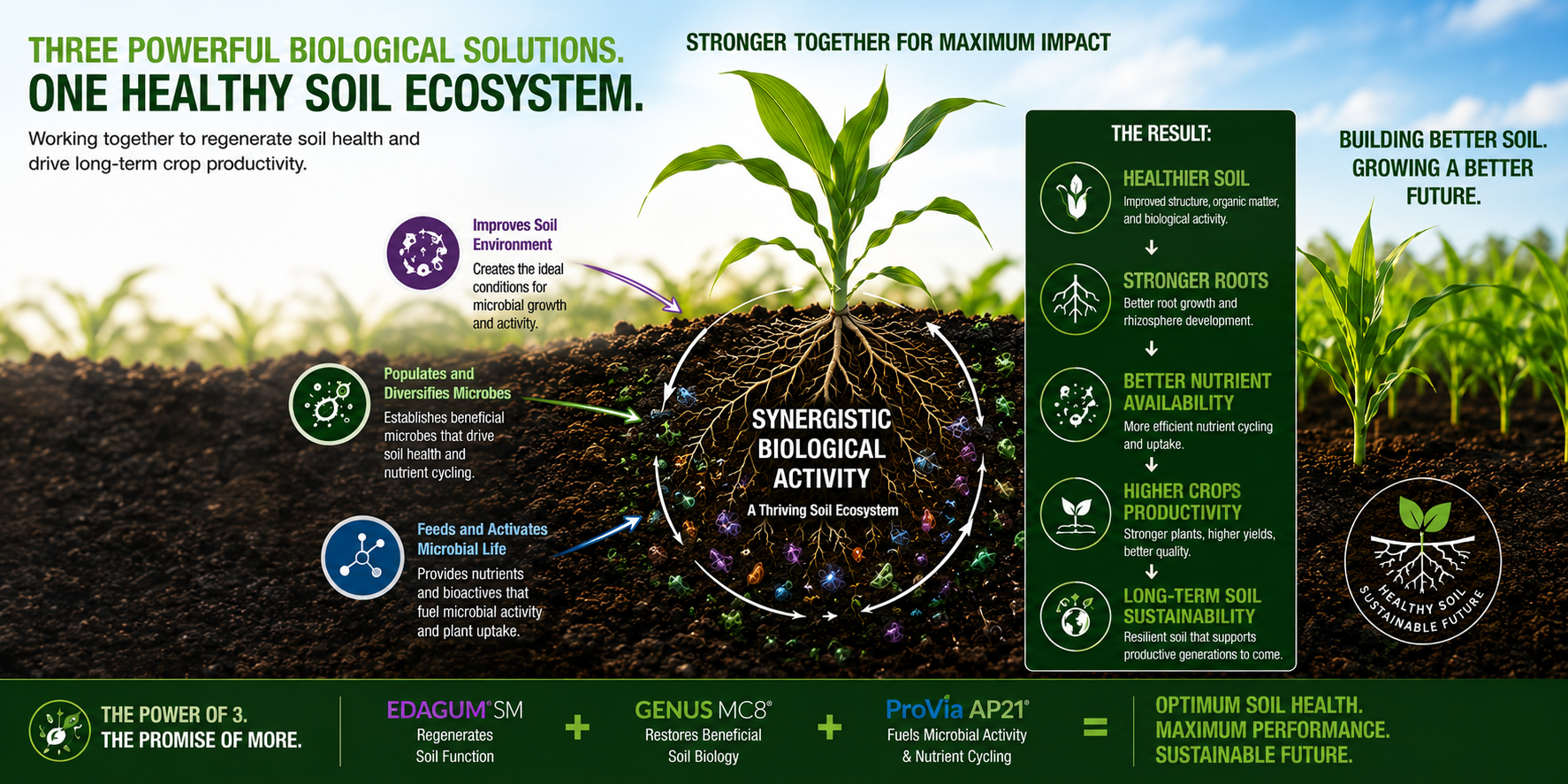 three powerful biological products one healthy soil ecosystem